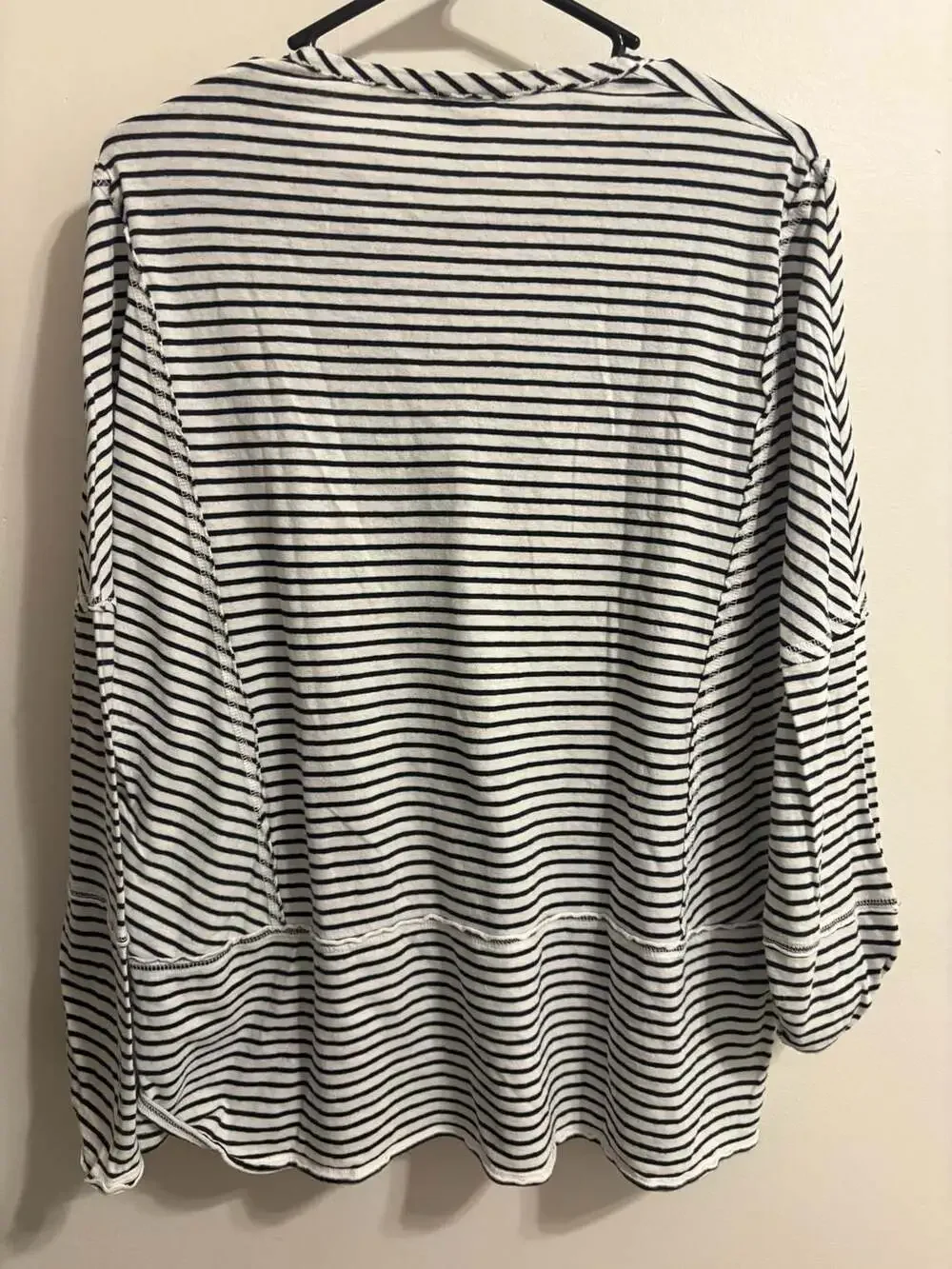Sundance Striped Long Sleeve Henley Shirt Size L - Picture 5 of 5